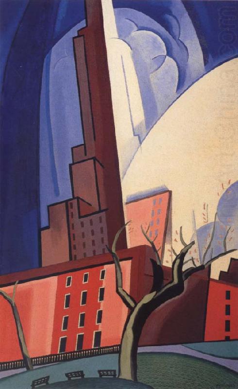 Circles of Washington Square, Oscar Bluemner